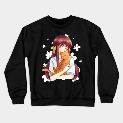 Cute Tohru White Flowers Crewneck Sweatshirt Official Fruits Basket Merch