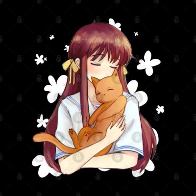 Cute Tohru White Flowers Throw Pillow Official Fruits Basket Merch