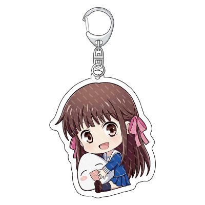 Anime Fruit Basket Key Chain Acrylic Cartoon Figure keychains Metal Holder Key Ring Pendant Jewelry Gift 1 - Fruits Basket Shop