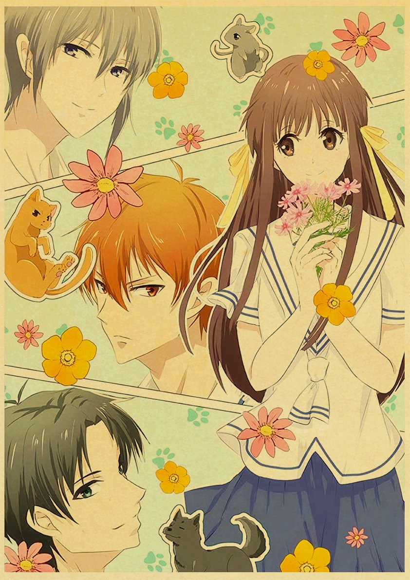 Anime Fruits Basket Vintage Posters Kraft Paper Sticker DIY Home Bar Cafe Decor Gift Wall Decor 10 - Fruits Basket Shop