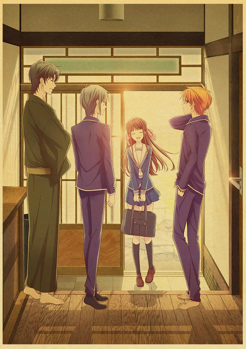 Anime Fruits Basket Vintage Posters Kraft Paper Sticker DIY Home Bar Cafe Decor Gift Wall Decor 11 - Fruits Basket Shop