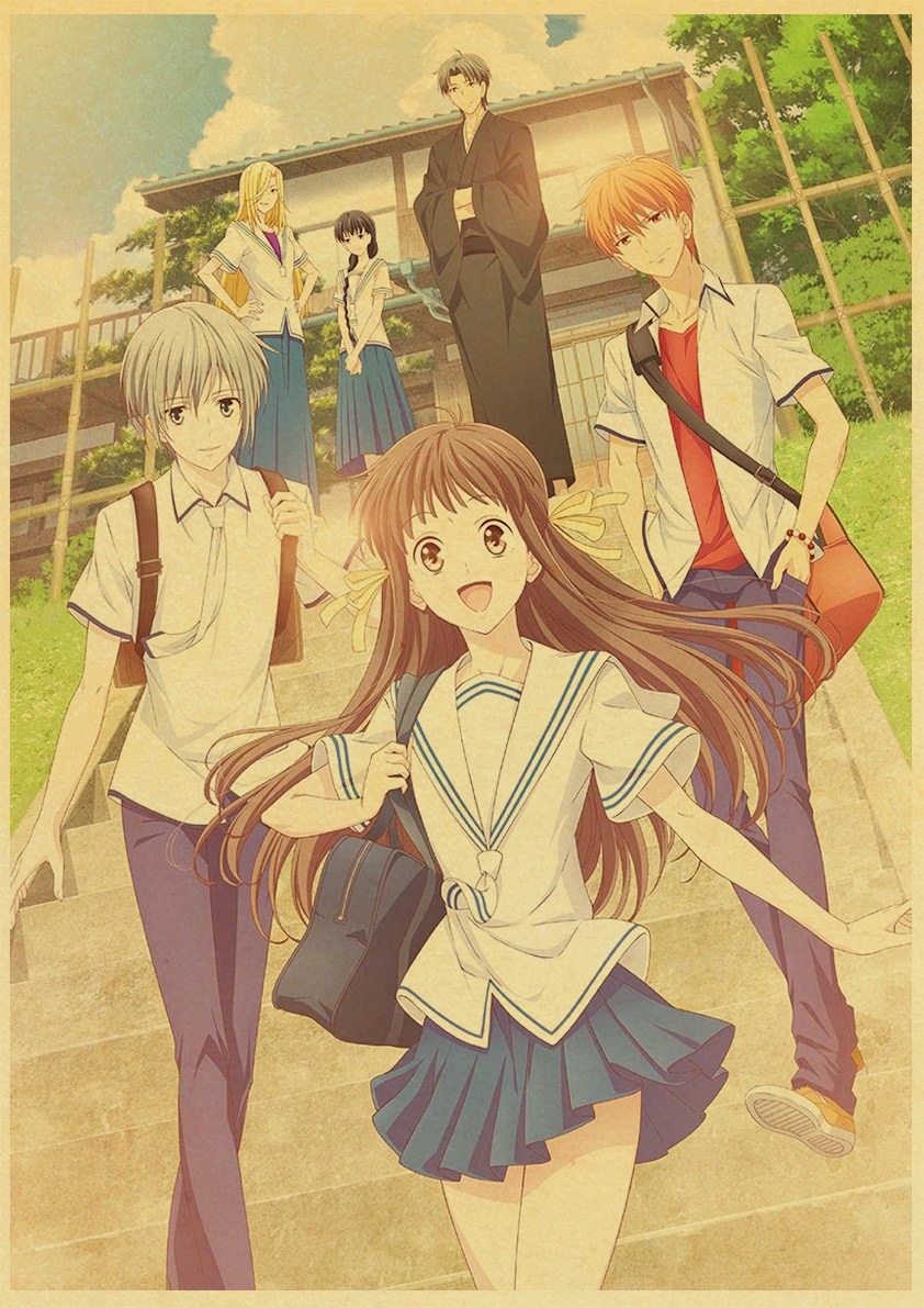 Anime Fruits Basket Vintage Posters Kraft Paper Sticker DIY Home Bar Cafe Decor Gift Wall Decor 4 - Fruits Basket Shop