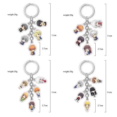 Cute Anime Fruits Basket Keychain Double Sided Key Chain Pendant Acrylic Anime Accessories Cartoon Keyring - Fruits Basket Shop