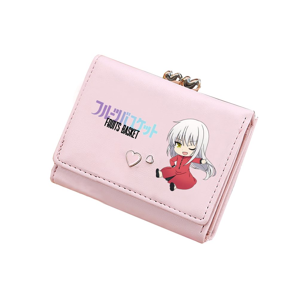 Fruits Basket Kawaii Short Wallets Anime ID Card Holder Women Coins Purses Small Pink Money Bags 1 scaled - Fruits Basket Shop