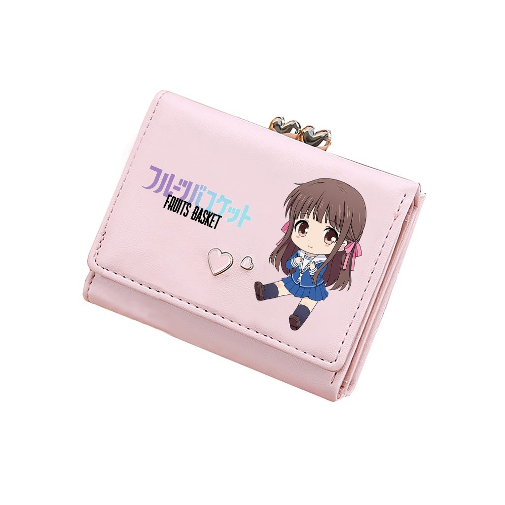 Fruits Basket Kawaii Short Wallets Anime ID Card Holder Women Coins Purses Small Pink Money Bags scaled - Fruits Basket Shop