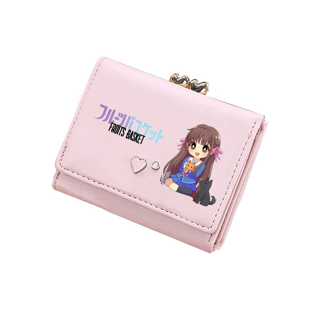 Fruits Basket Kawaii Short Wallets Anime ID Card Holder Women Coins Purses Small Pink Money Bags 5 scaled - Fruits Basket Shop