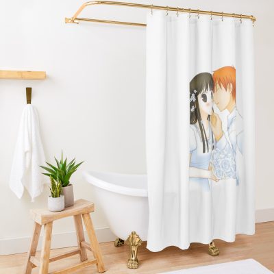 Fruits Basket Tohru Honda And Kyou Sohma Wedding Kiss Spread Shower Curtain Official Fruits Basket Merch